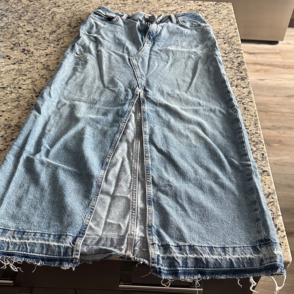 Zara Blue Denim Skirt